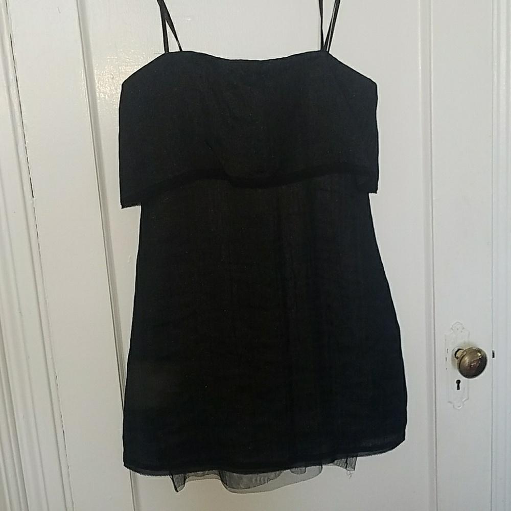 BCBG MAX AZRIA RUNWAY Black silk dress